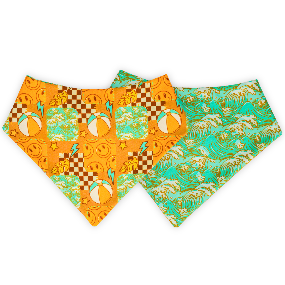 Summer Waves - Active Snap On Bandana (Reversible)